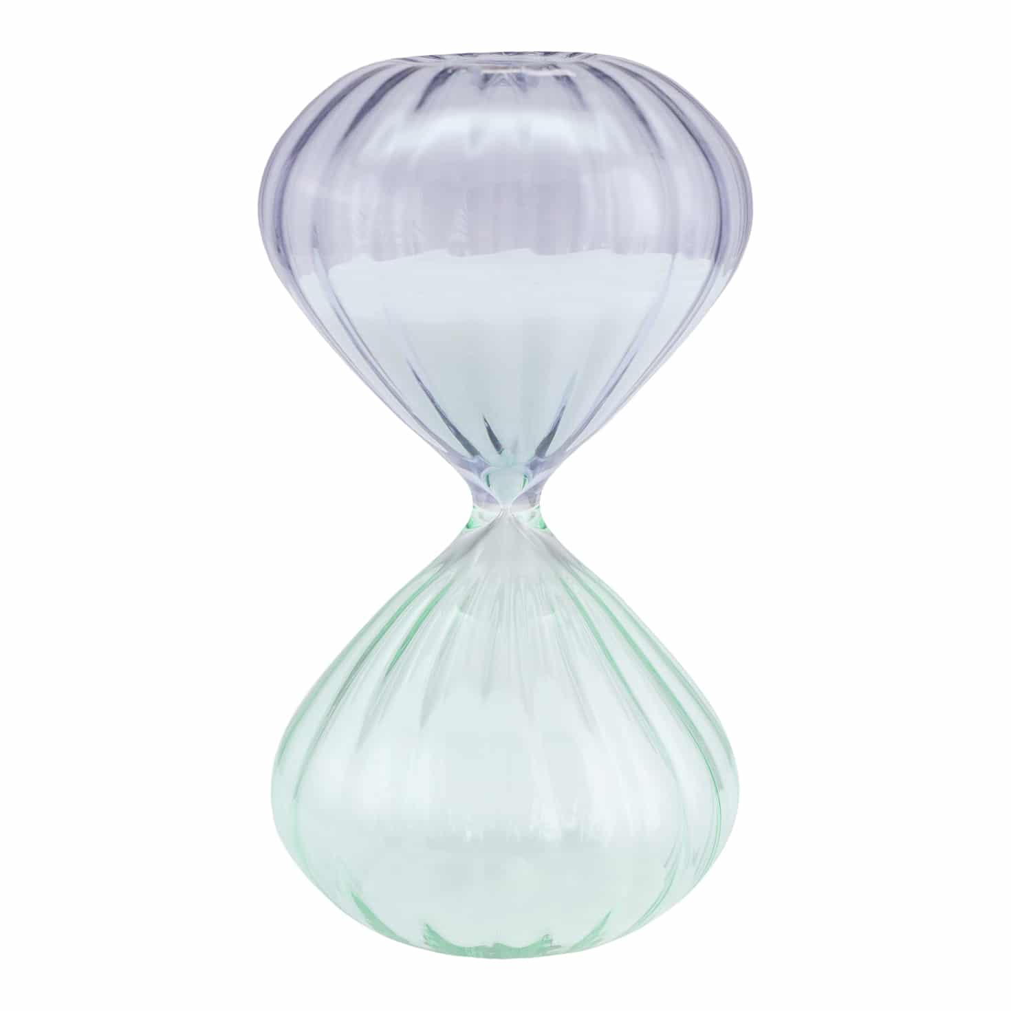 Made Market Co. - Wholesale Decorative Tabletop Object - Hourglass 30 Minute Mint & Gray Timer2