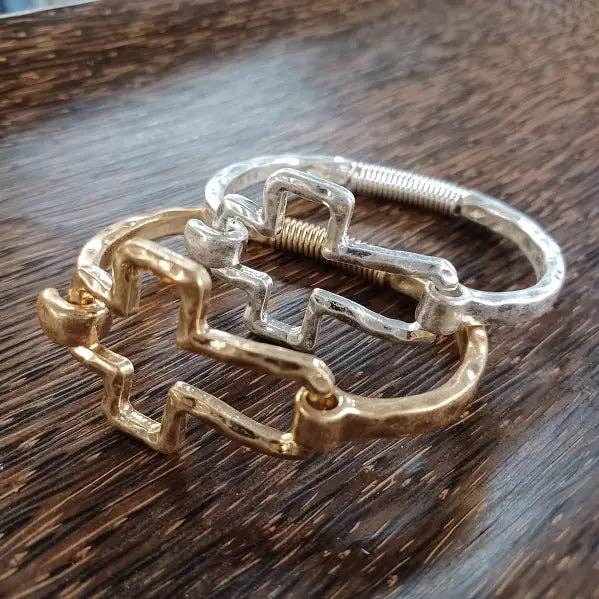 Beautiful Cross Cuff Bracelet Gold or Silver for wholesale by Paco Designs