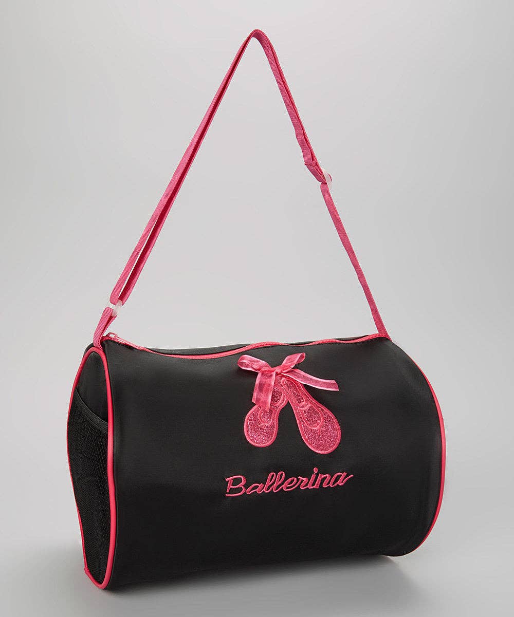 Wenchoice - Wholesale Weekender Bag - Kids - Black Sparkle Ballet Shoe Duffel1