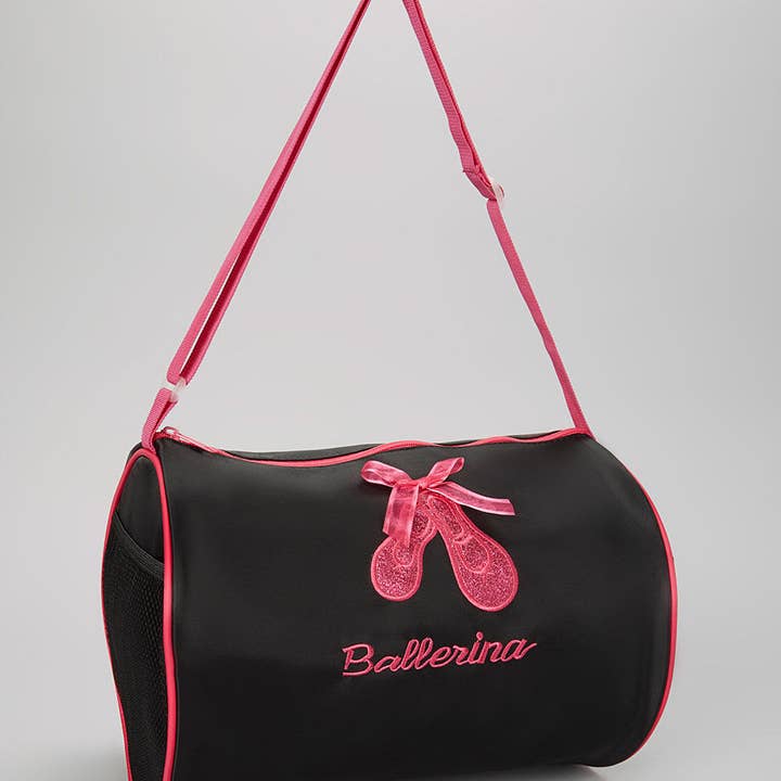 Wenchoice - Wholesale Weekender Bag - Kids - Black Sparkle Ballet Shoe Duffel1