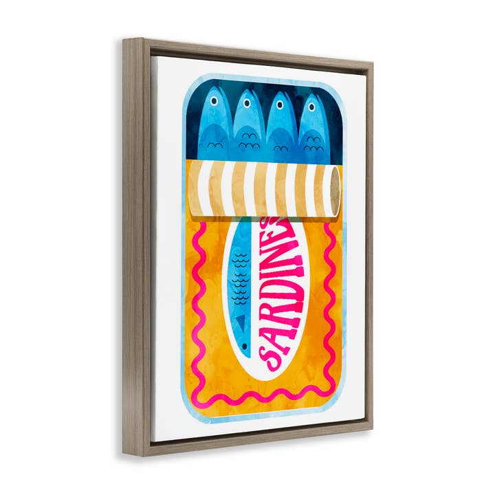Stupell Industries - Wholesale Wall Sign - Blue & Orange Canned Sardines - Framed Wall Art18