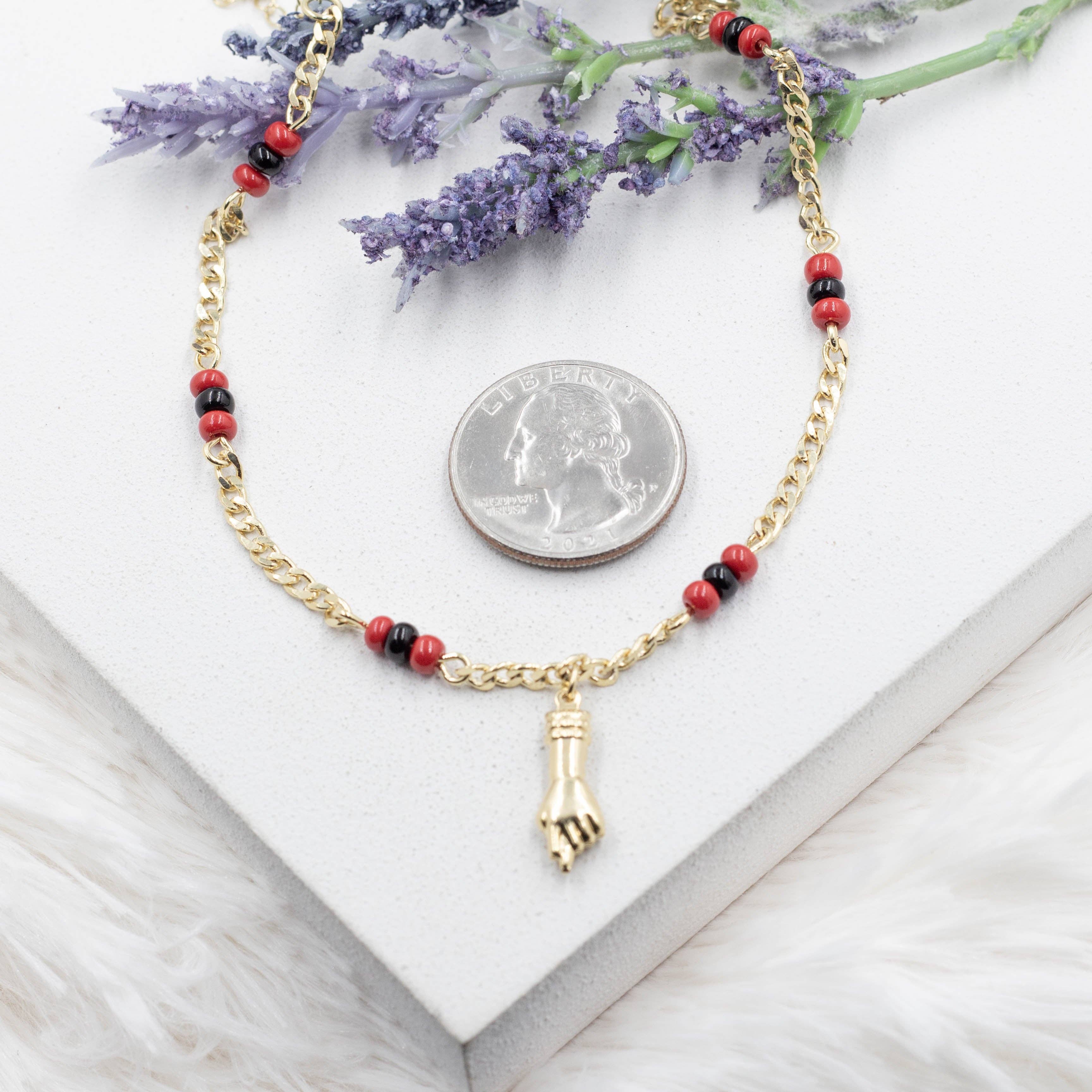 Cherie by Cherie - Wholesale Anklet - Azabache Figa Hand Cuban Link Chain Anklet2