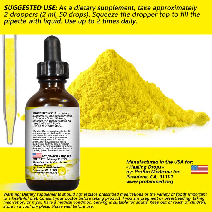 Healing Drops - Wholesale Oral Supplement/Vitamin - Liquid Quercetin Drops Natural Immune Support Healing Drops3