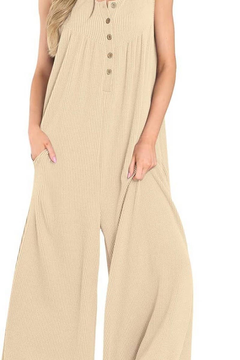 NINEXIS - Wholesale Jumpsuit - Women's - CWSJS0720_SOLID COLOR CASUAL LOOSE POCKET JUMPSUIT19