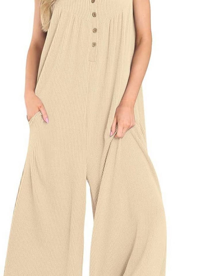 NINEXIS - Wholesale Jumpsuit - Women's - CWSJS0720_SOLID COLOR CASUAL LOOSE POCKET JUMPSUIT19