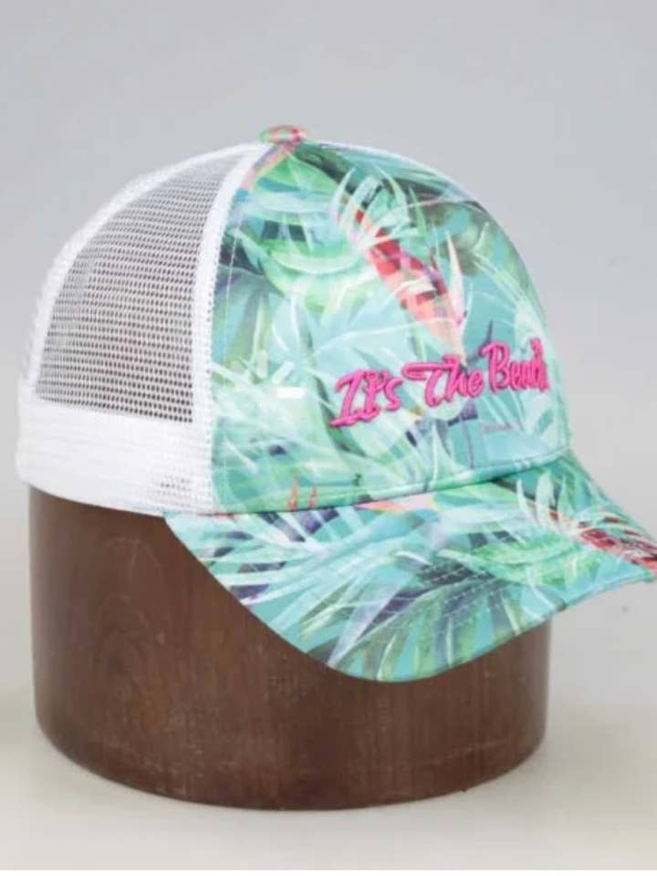 Green Palm Leaf Hat for wholesale by It's The Beach