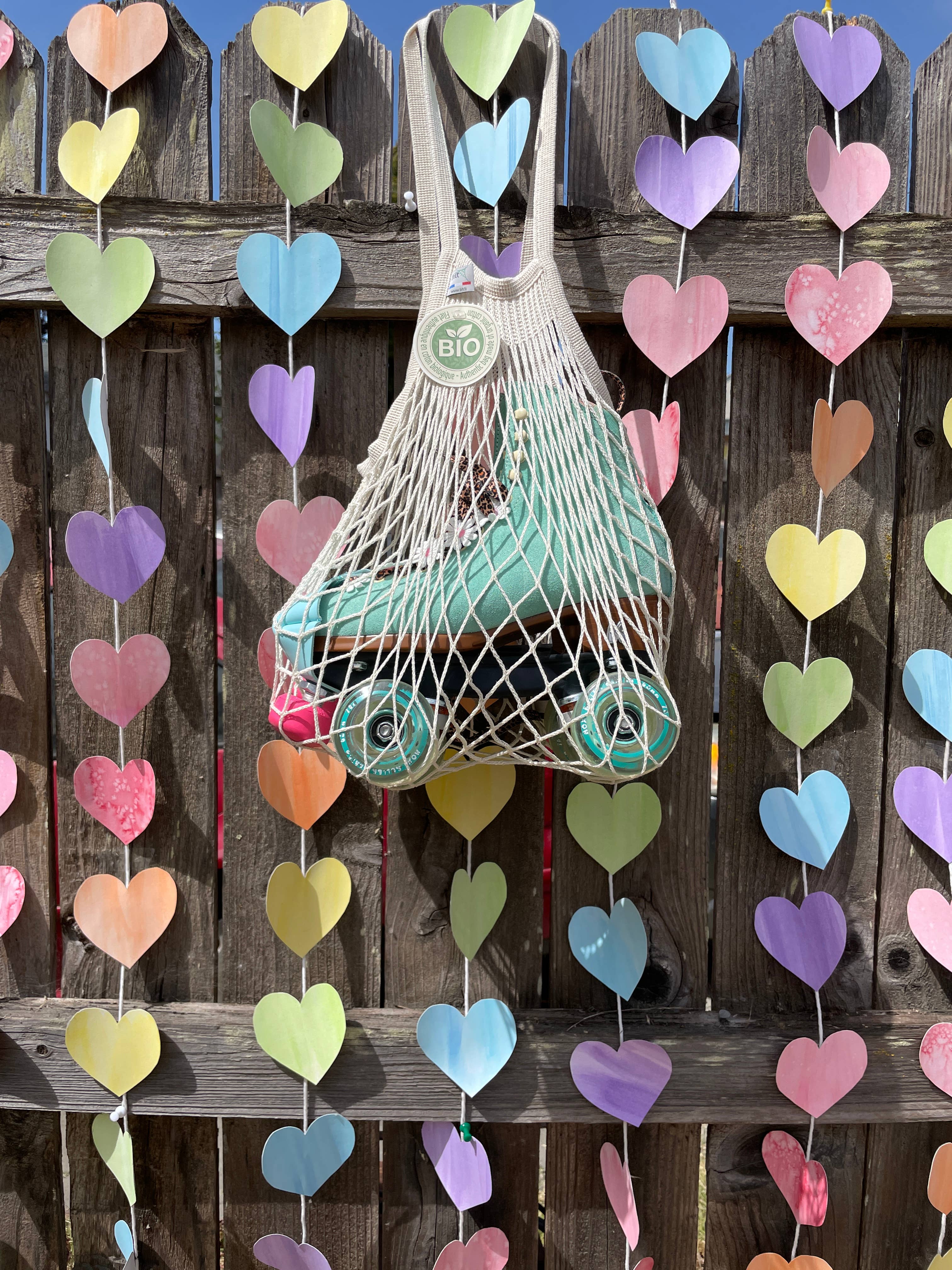 Filt1860 - Wholesale Grocery/Shopping Bag - Shopping net bag Ecru long handles2