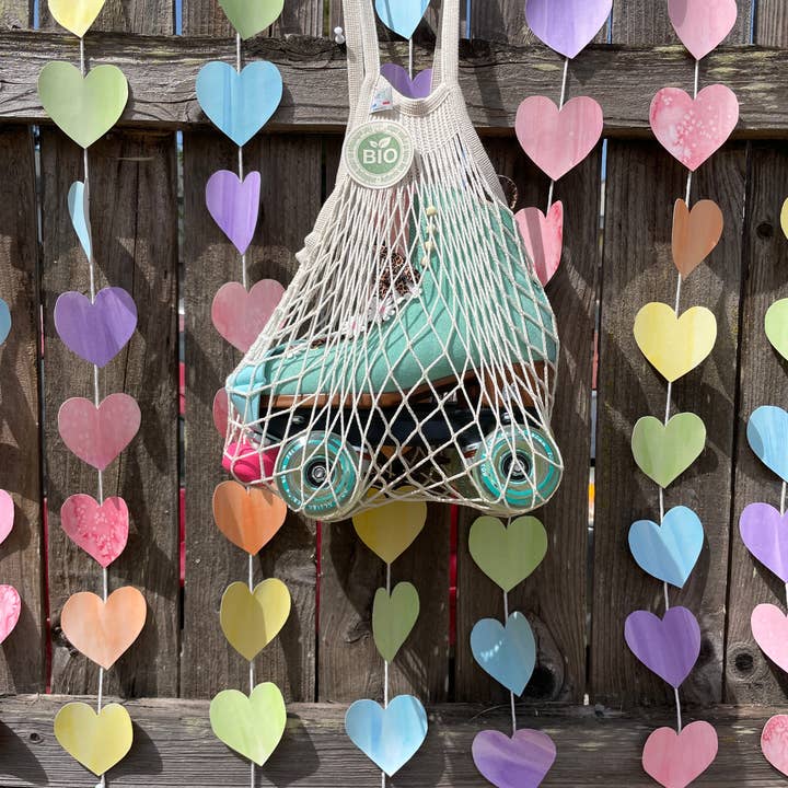 Filt1860 - Wholesale Grocery/Shopping Bag - Shopping net bag Ecru long handles2