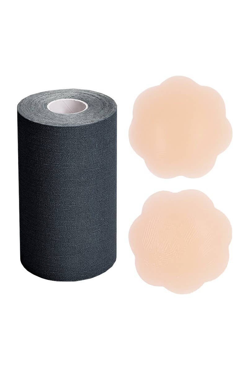 PINEAPPLE Beauty - Wholesale Nipple Pasties - Women's - Fullness 3035 Plus Size Black Body Tape N Nipple Covers - 61