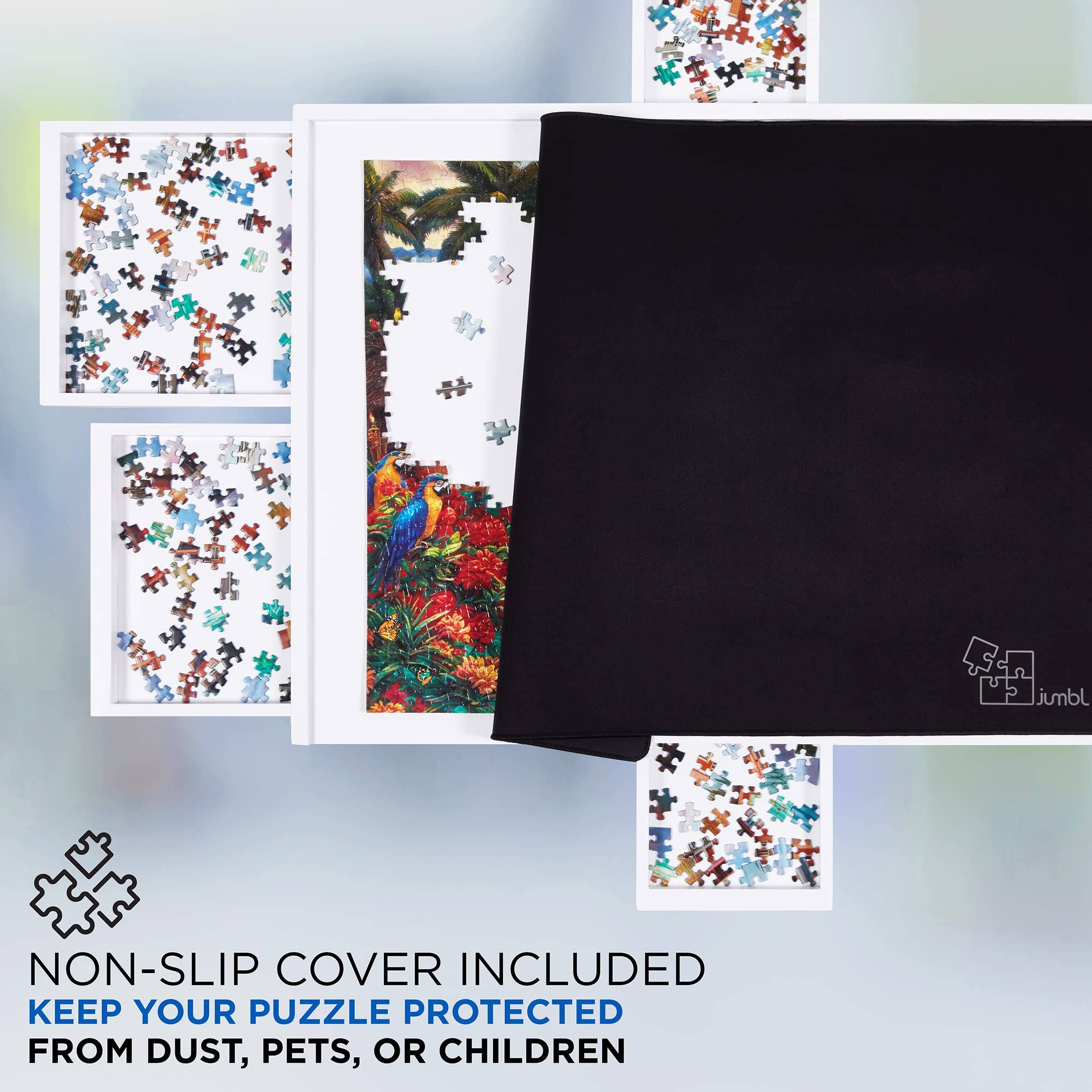 Jumbl - Wholesale Puzzel - Volwassene - Puzzelbord van 1000 stukjes, 23 „x 31" houten puzzel met poten13