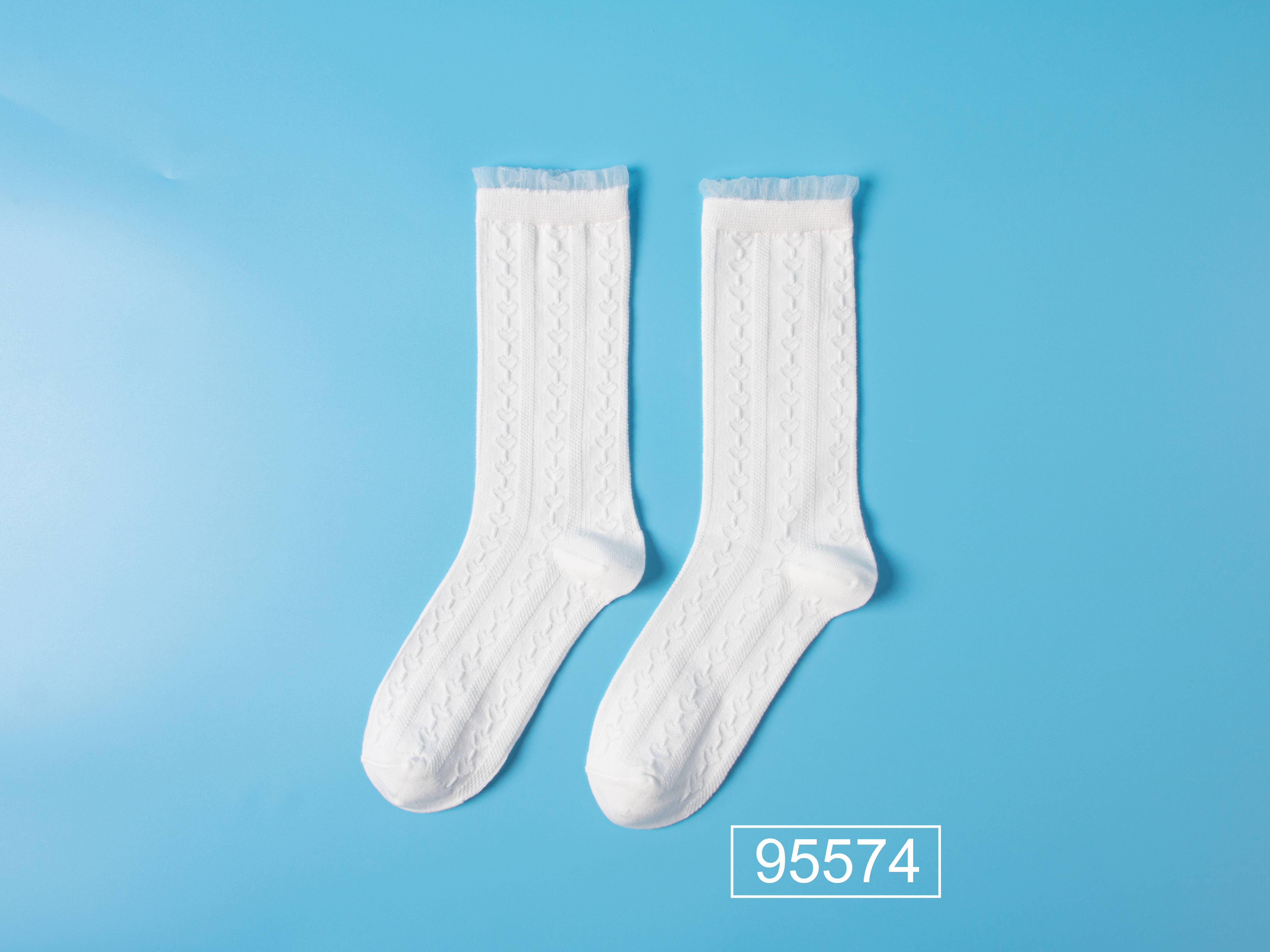 Marc JoJo - Vendita all'ingrosso Calzini - Donna - Marc JoJo calzini bianchi vintage stile Lolita a metà polpaccio8