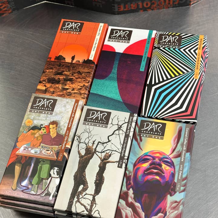 Dar Chocolate - Wholesale Chocolate Bar - Art Bars: Salted Caramel Coffee Milk Chocolate Bar 60% 10