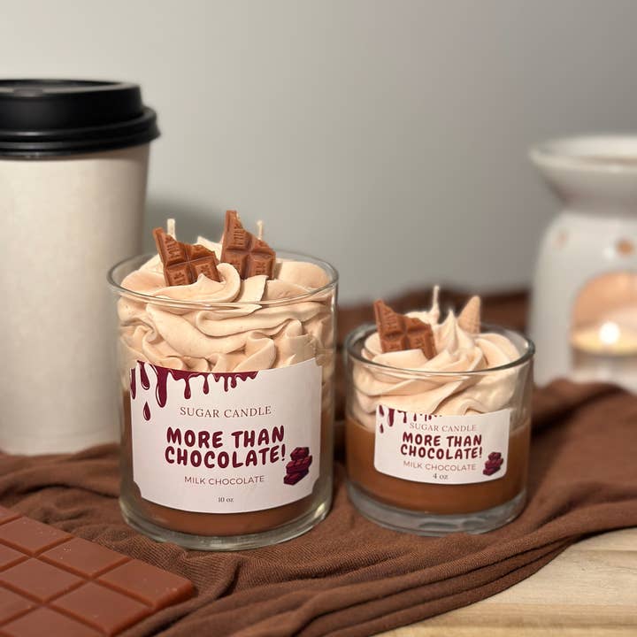 Sugar Candle - Wholesale Jar/Filled Candle - Whipped Cream Milk Chocolate Candle – Dessert Candle & Gift for Any Occasion3
