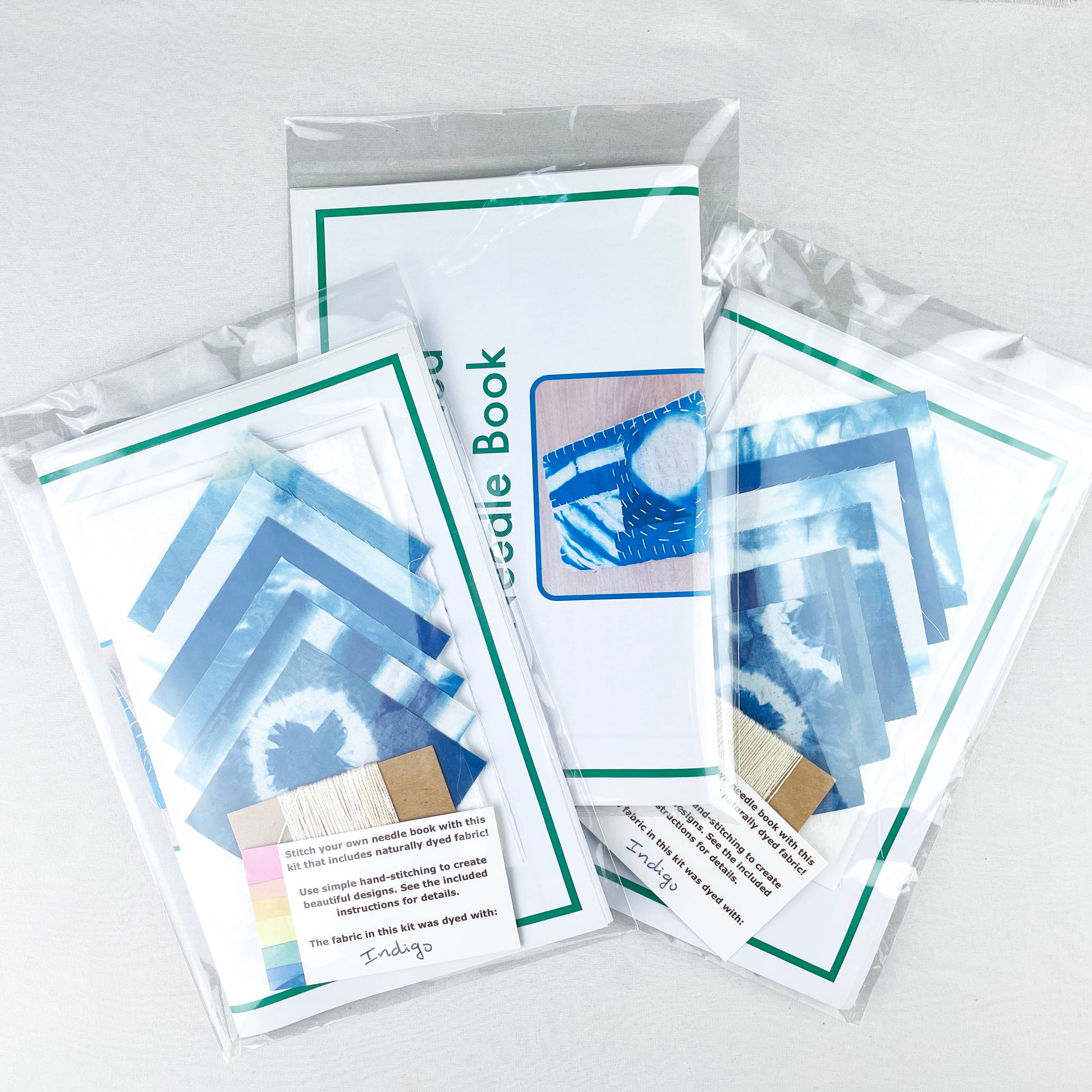 Cedar Dell Designs - Wholesale Embroidery/Cross Stitch Supplies - Boro Sewing Kit with Natural Indigo Dyed Fabric4