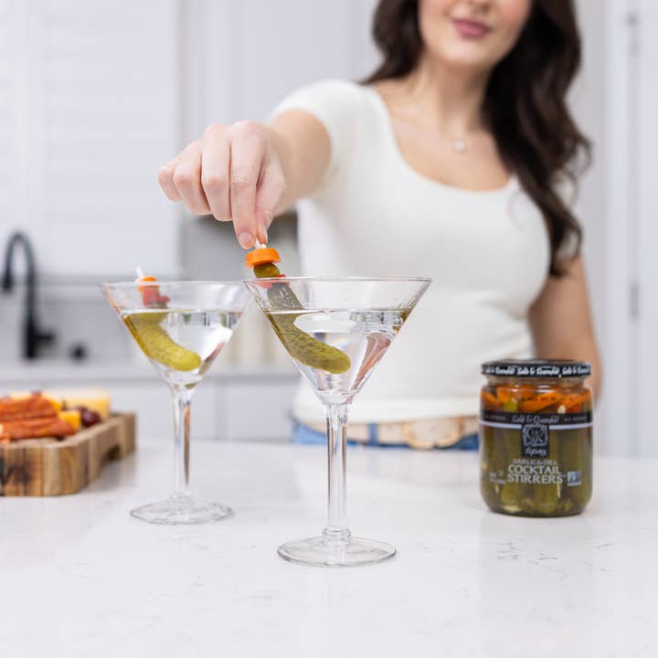 Sable and Rosenfeld est.1970 - Wholesale Cocktail Mix/Syrup - Sable & Rosenfeld Tipsy Cocktail Stirrers - Garlic & Dill (P1