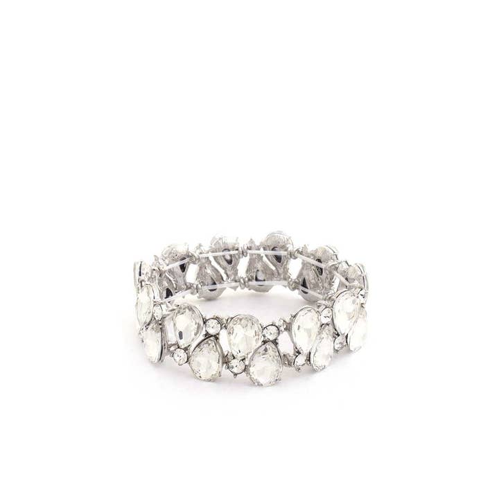 CC Wholesale Clothing - Wholesale Bangle Bracelet - Teardrop Rhinestone Stretch Bracelet3