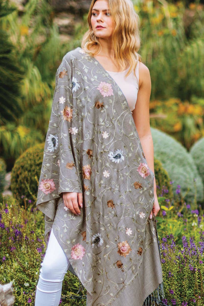 Sevya Handmade - Vendita all'ingrosso Stola - Donna - Sciarpa Rajika ricamata0