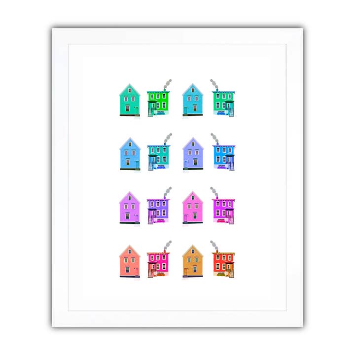 Affiche Happy Homes — Impression artistique pour la vente par Joy & Fury Art