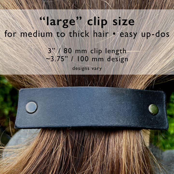 PlatypusMax - Wholesale Barrette - Women's - Green Dragon Scales Leather Hair Barrette