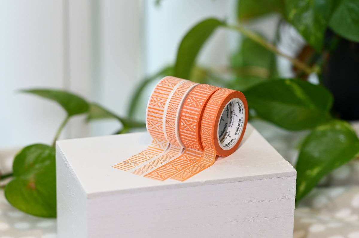 Melanin Meanings - Wholesale Washi Tape - Mudcloth African Textile Inspired Washi Tape Set7