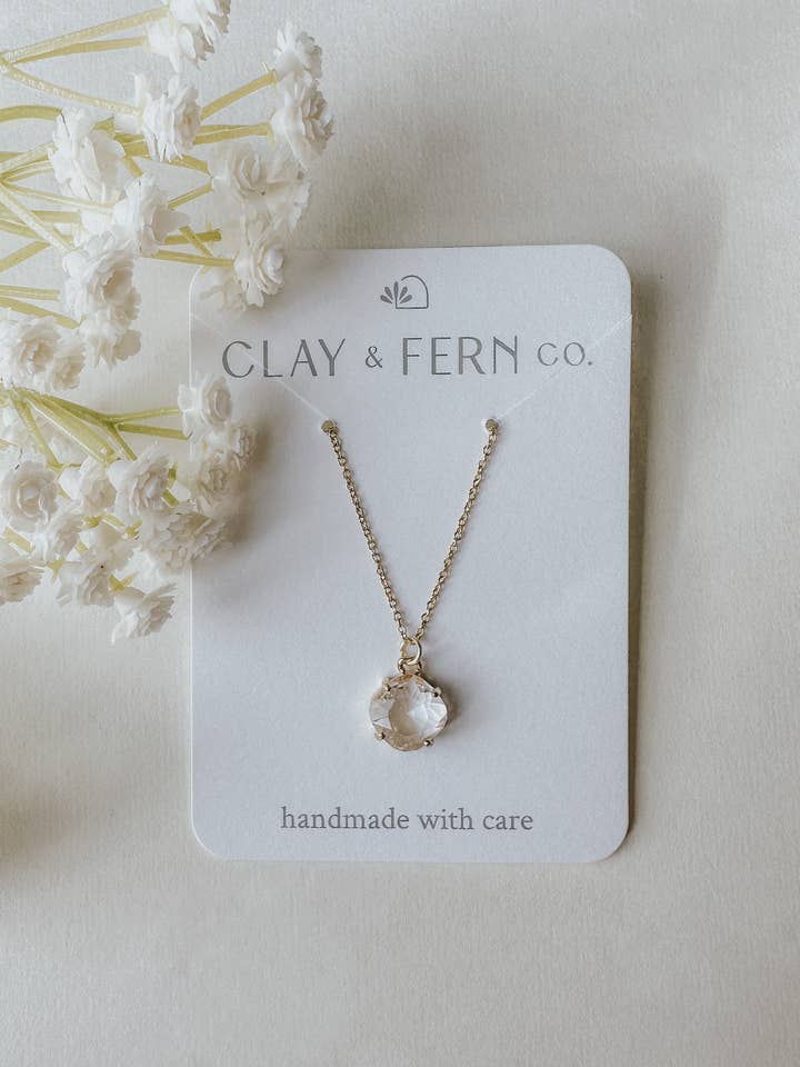 Birch Necklace - Gold Wedding Necklace for wholesale by Clay & Fern Co.