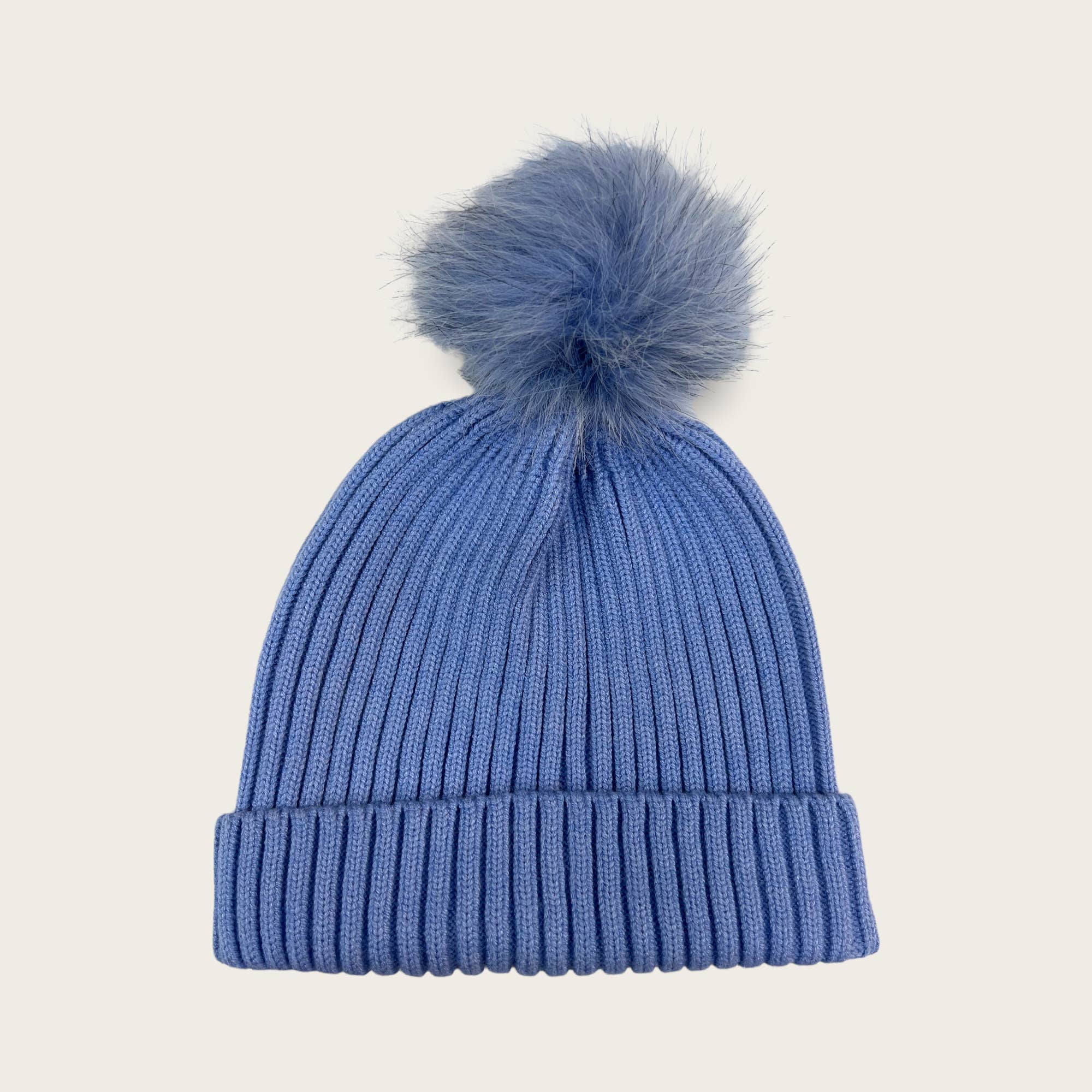 London Scarves - Wholesale Beanie - Kids - Hats with matching faux fur pompom of kids1