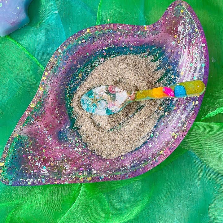 Love Teach Play - Wholesale Jewelry Dish - Mermaid Glitter Large Trinket Dish