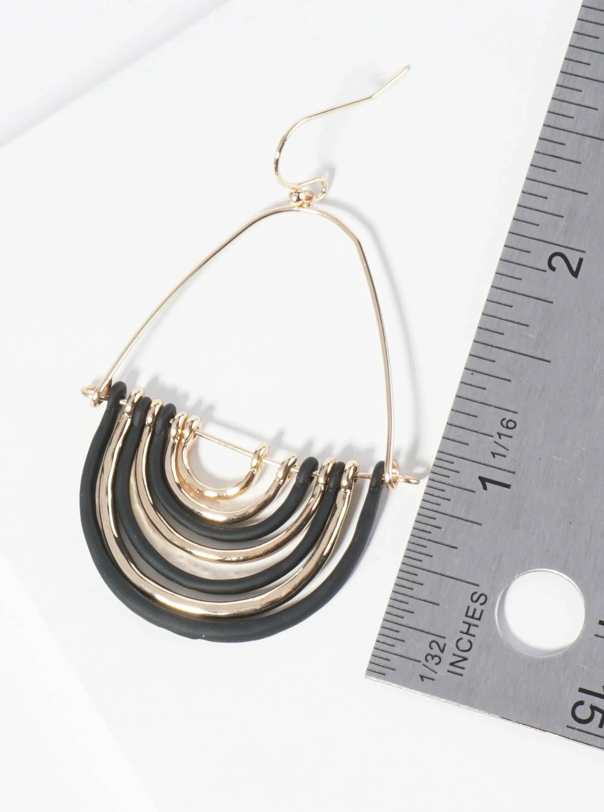 Wild Honey - Wholesale Dangle Earrings - Hammered Metal Geometric Teardrop Dangle Earrings8
