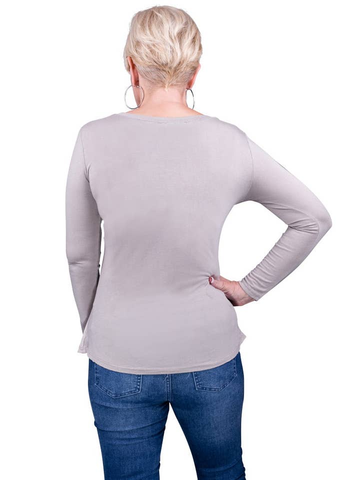 TINA Stephens Italy/Tees By Tina - Wholesale T-Shirt - Women's - Everly Viscose Sheen Top (BLS137)12