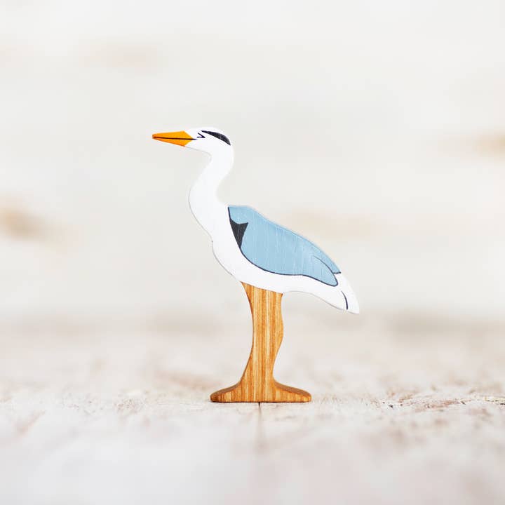 Wooden Caterpillar Toys - Wholesale Wood Toy - Kids - Wooden heron toy Frog pecker figure Stork Bird