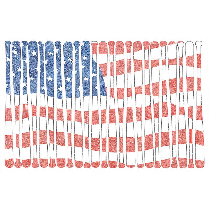 Art Print - American's Pastime (Baseball) for wholesale by Viz Art Ink