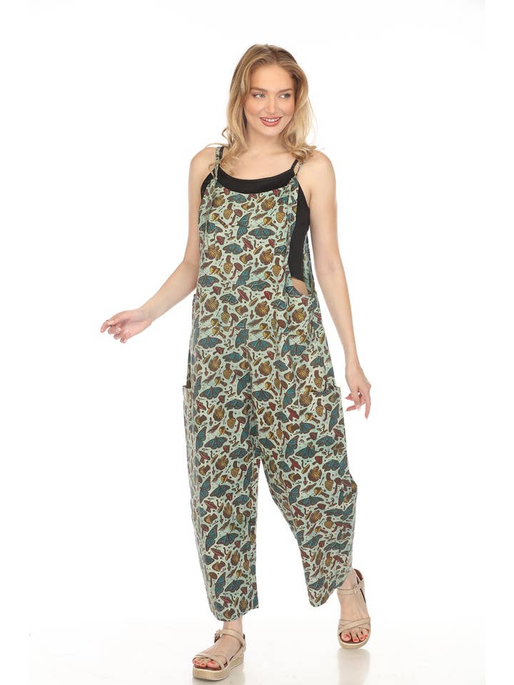 Lakhays Collection Inc. - Wholesale Overalls - Women's - Homespun Butterfly Oversized Overalls
