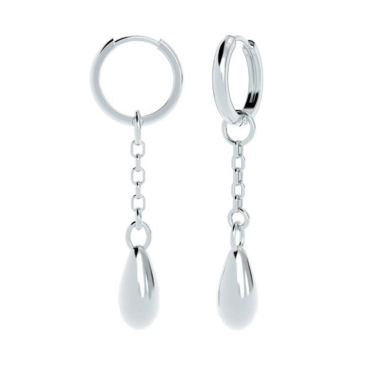 Pendientes colgantes de plata líquida para venta al por mayor de NYXA