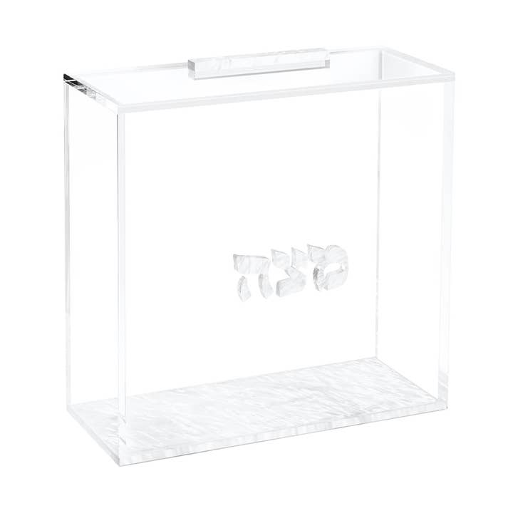 Feldart LLC - Wholesale Decorative Box - Matzah Box - White Pearl