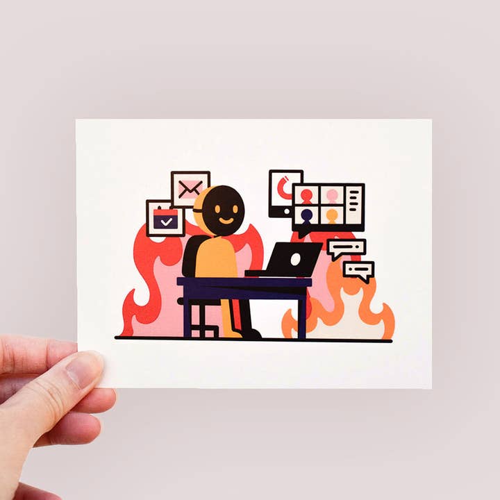 Impression de carte postale Capitalism Working on Fire pour la vente par Canofdanchan Shop