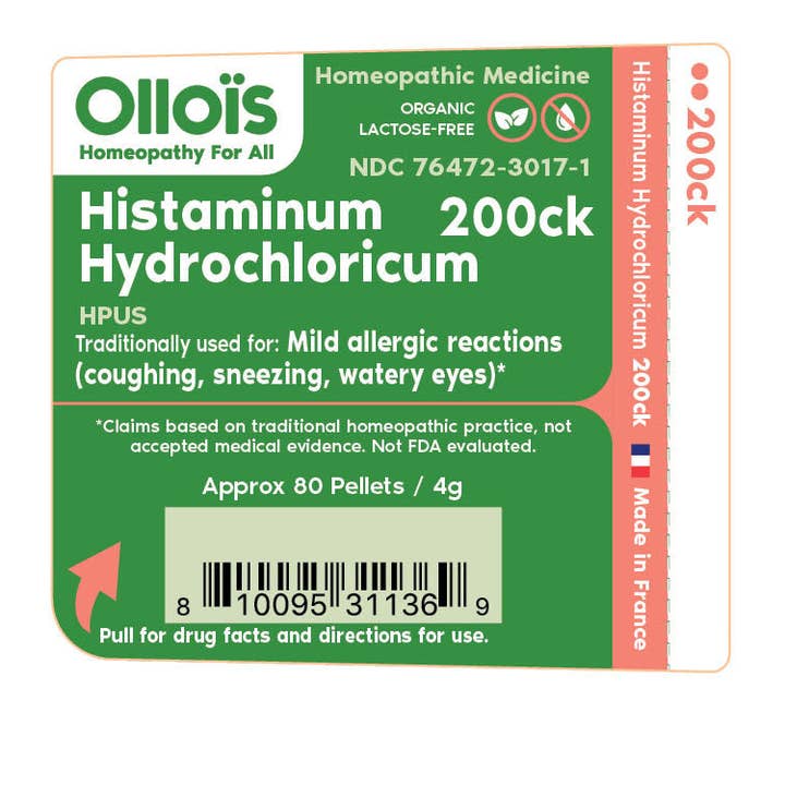 Ollois - Wholesale Oral Supplement/Vitamin - Olloïs Histaminum Hydrochloricum 200CK Vegan Organic, 80 Pel1