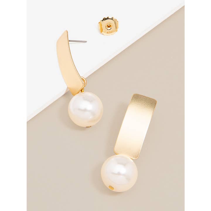 Metal Pearl Drop Earring for wholesale on Faire