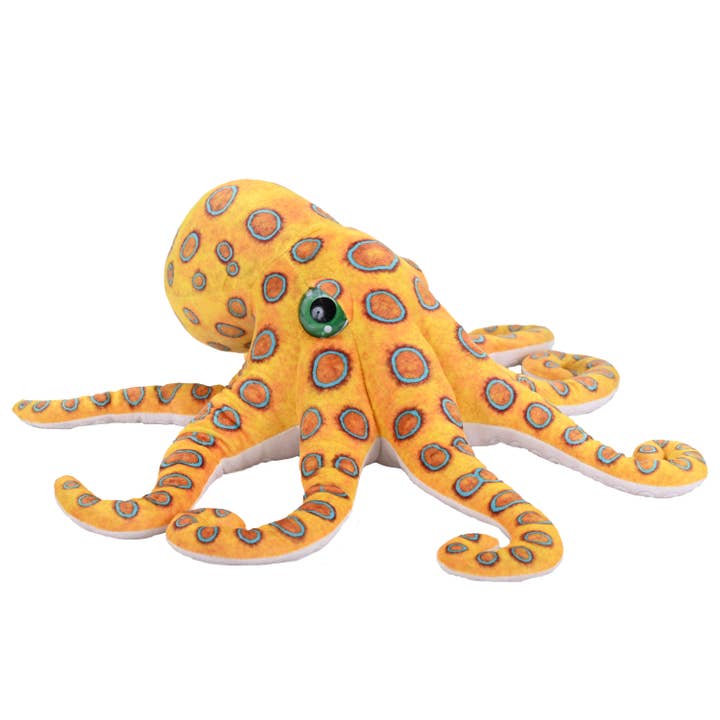 Wild Republic - Wholesale Stuffed/Plush Toy - Kids & Baby - Living Blue Ring Octopus Stuffed Animal 22"