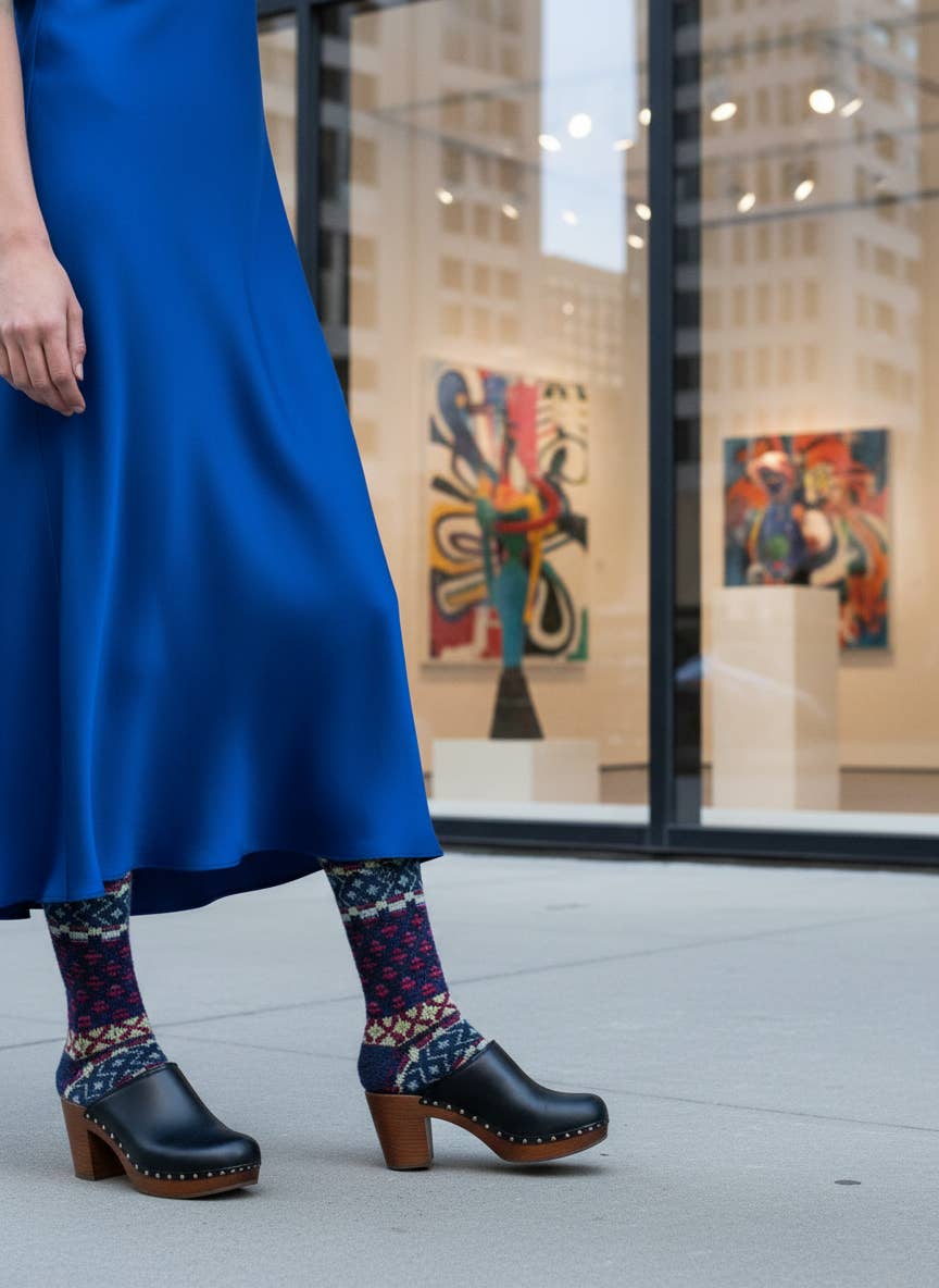 Lanart Alpaca - Wholesale Socks - Unisex - Degas Denim Unisex Baby Alpaca Art Socks1