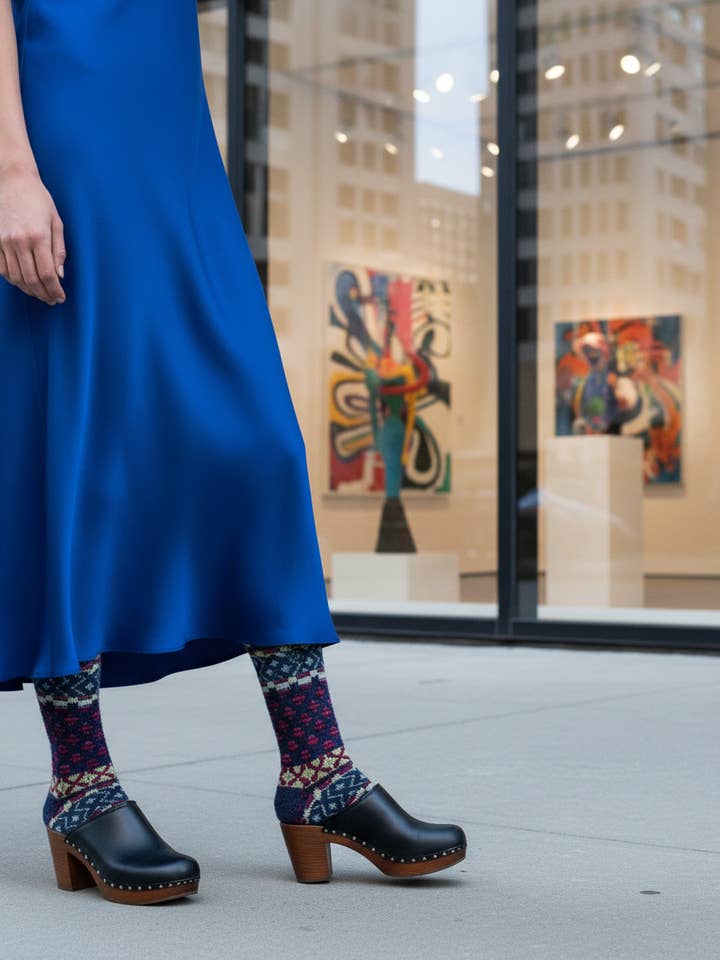 Lanart Alpaca - Wholesale Socks - Unisex - Degas Denim Unisex Baby Alpaca Art Socks1