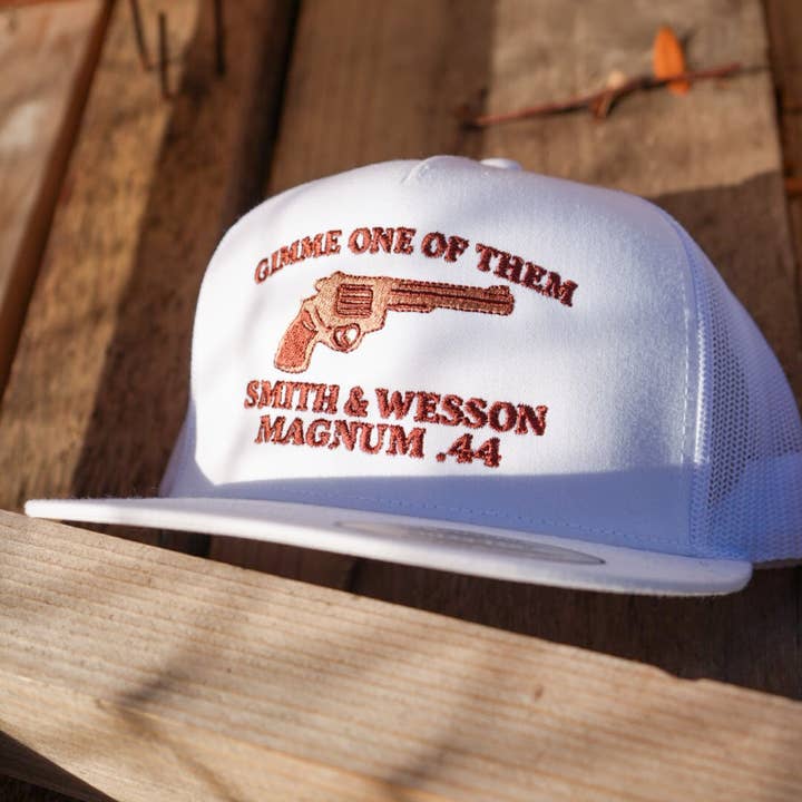 The Brim Reapers - Wholesale Trucker Hat - Unisex - Gimme One Of Them Smith & Wesson Magnum .44 Embroidered Hat2