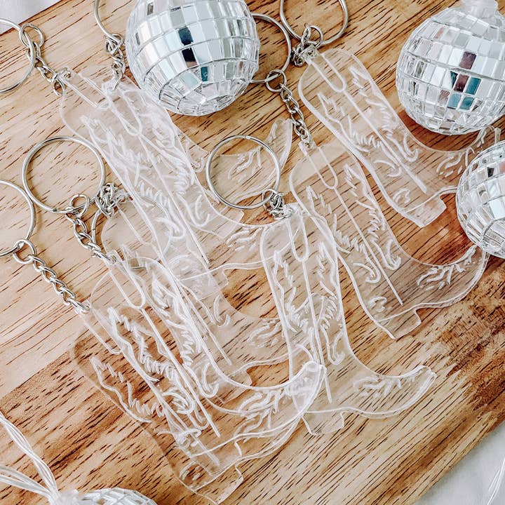 Boot Acrylic Keychain for wholesale by Illuminated Designs