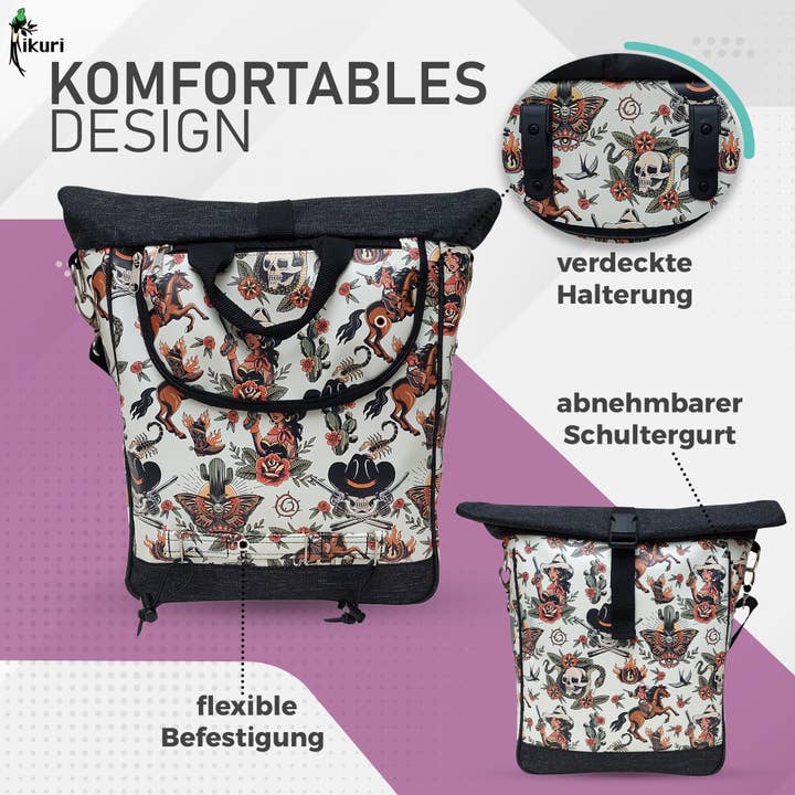 Ikuri - Wholesale Biking Accessories - Bicycle bag for luggage rack single bag cowgirl2