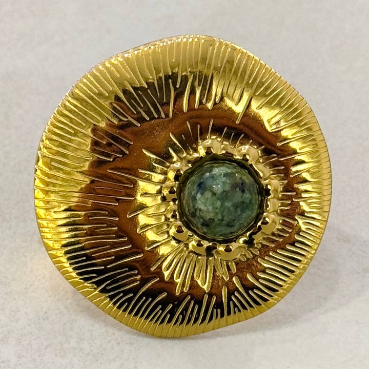 Bague ajustable en acier inoxydable Evora avec pierres minérales et autres tendances Résultats pour bijoux luxe africain en vente B2B. Retours gratuits et paiement à 60 jours sur Faire sur Faire.