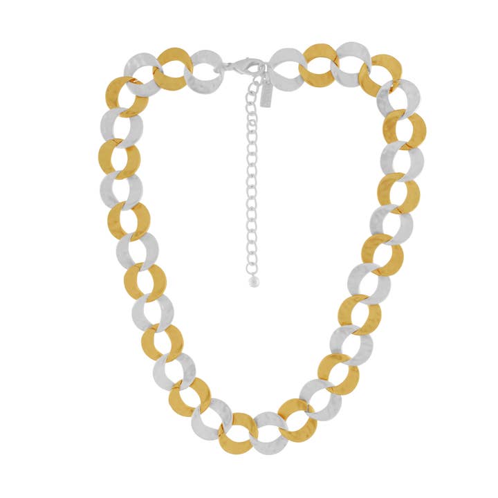Audrey IN:STORE Short 2- Tone Necklace Gold And Silver Plating for engroshandel hos Dansk Copenhagen