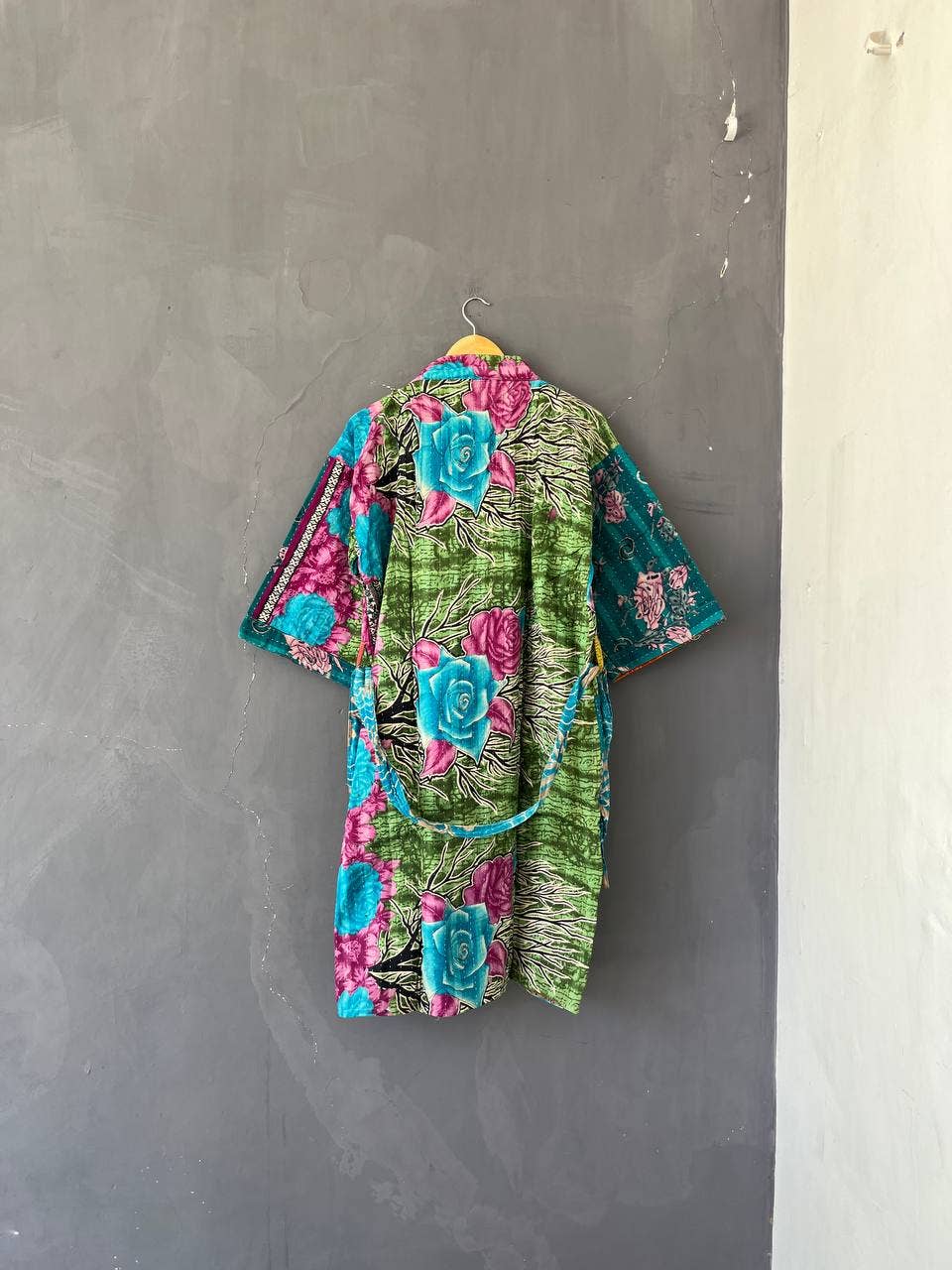 Bhawana Handicrafts - Vente Peignoir – femme - Peignoir Kantha Bohemian, peignoir Kantha en coton indien, vêtements de nuit4