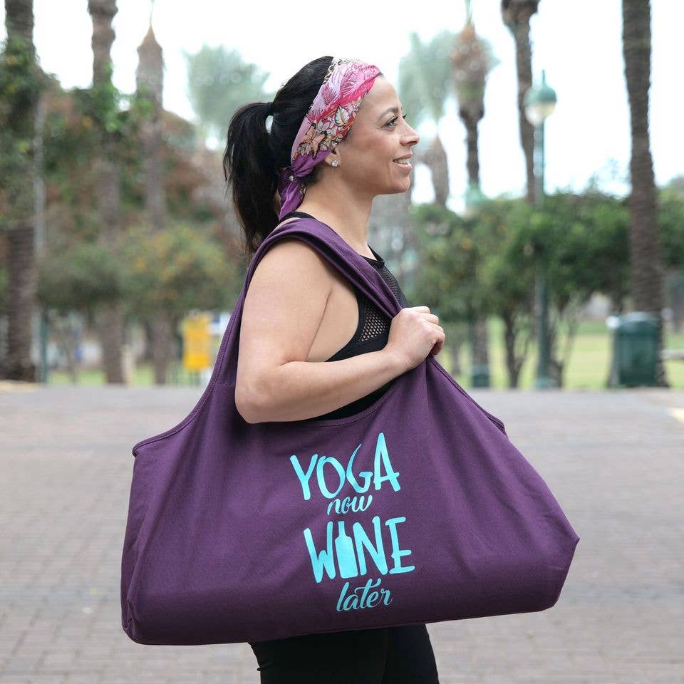 Wild Essentials - Wholesale Yoga Bag - Yoga Now Wine Later Yoga Bag1