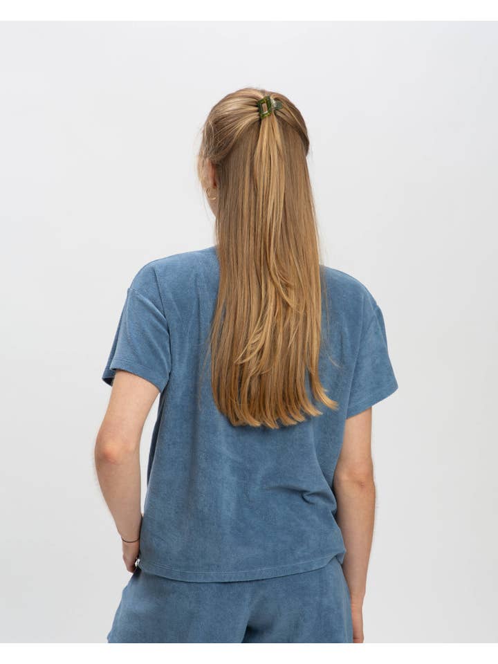 Matona - Wholesale T-Shirt - Women's - Terry T-Shirt / dusk blue