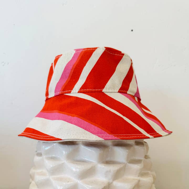 Bucket Hat – Vintage Stripe for wholesale by Erin Flett