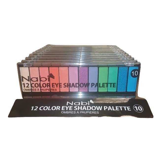 Nabi Cosmetic - Wholesale Eyeshadow Palette - A502(10) - 12COLOR EYESHADOW PALETTE 12PCS DISPLAY SET